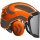 Forstschutzhelm Protos® Integral Forest orange-grau G16 Visier (grob)