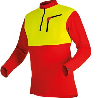 Pfanner Zipp-Neck Shirt Neon Langarm